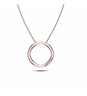 Karat Pırlanta Stil Kolye (Altın-Beyaz)