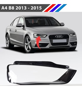 Audi A4 B8 Ön Sağ Far Camı Halojen Tip 2013 - 2015