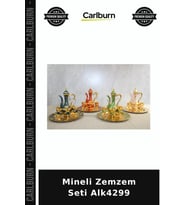 Özel Üretim Hediyelik Geleneksel Sunum Dekoratif Mineli Zemzem Seti Alk4299