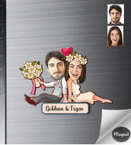 Kişiye Özel Sevgili Ahşap Magnet -26