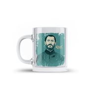 QAZİ MUHAMMED CAM KUPA - Qazi Muhammed Resimli şeffaf Camlı Kupa Bardak (Beyaz)