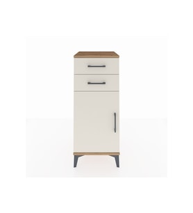 Hyperion Komodin Tek Raflı 2 Çekmeceli Tek Kapaklı 44x44x106 Çam-Aytaşı