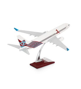 ZekUpp - Maket Uçak - Boeing 737-800 1/100 - BORDO MAVİ TARAFTAR Özel Tasarım Model Uçak