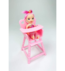 Mama Sandalyeli Parmak Bebek 16 cm (Çok Renkli)