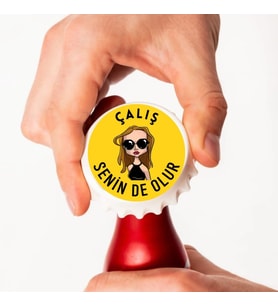 Çalış Senin de Olur Tasarımlı Magnet Açacak (1 Adet)