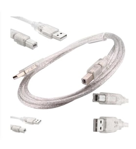Şeffaf USB Yazıcı Kablosu 1.5 Metre