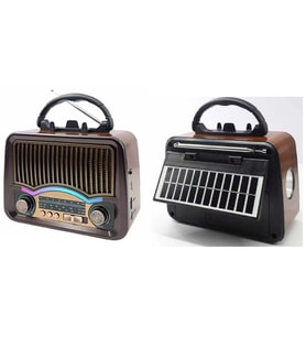 Nostaljik Tasarım Bluetooth / USB / SD Kartlı Taşınabilir Şarjlı Radyo RT-772