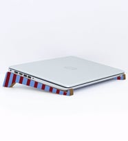 BK Gift Taşınabilir Ahşap Bordo Mavi Notebook Laptop Standı