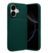 Apple iPhone 17 Kılıf Karbon Silikon Case Kapak (Koyu Yeşil)