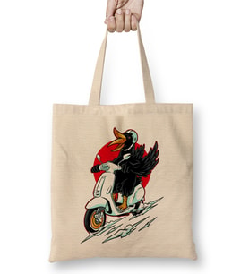 Bird Rider Vespa Lover Bez Çanta Uzun Saplı