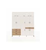 Arges Dolap 8 Raflı 4 Çekmeceli 3 Askılı 220x30x243 Aytaşı-Aytaşı/Çam
