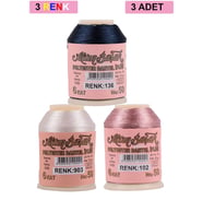 Northcity 3 Adet Altınbaşak Oya ve Dantel İpi 20 gr - Royaleks - No: 903 - 102 - 136