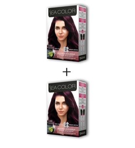 2X2 Tüp Krem Saç Boyası Seti Patlıcan Moru No:3.66