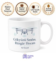 Drone Eğitmeni Kupa Uçuş İzni Pervane Kamera Açısı Hediye Bardak