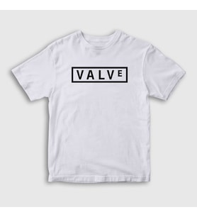 Presmono Unisex Çocuk Beyaz Logo Valve Oyun Dota Half Life T-Shirt 436719tt (Beyaz)