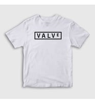 Presmono Unisex Çocuk Beyaz Logo Valve Oyun Dota Half Life T-Shirt 436719tt (Beyaz)