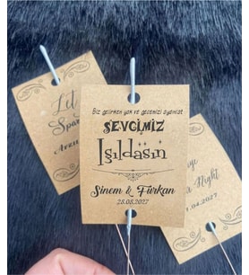 Düğün Nişan Kına Hediyelik May tap Kağıtları 32 Adet Kraft Kağıt May tap Dahil Değildir