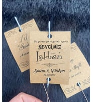 Düğün Nişan Kına Hediyelik May tap Kağıtları 32 Adet Kraft Kağıt May tap Dahil Değildir