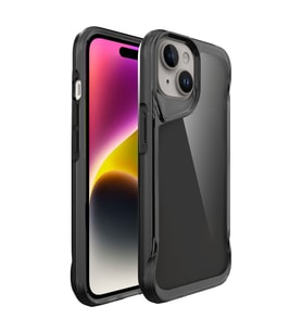 Apple iPhone 15 Uyumlu Kılıf Case, Transparent Smooth Hard Protective Cover SİYAH (Siyah)