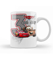 Şimşek Mcqueen 3 Üç Yaş Hediyesi Kupa Bardak Porselen