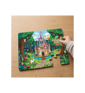Peri Şatosu Tasarımlı 24 Parça Ahşap Çocuk Puzzle