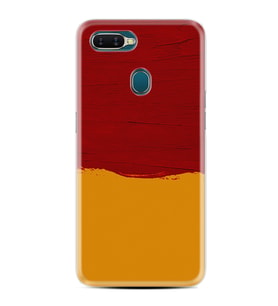 Oppo A5S A15 A16 A54 A55 A73 A74 Kılıf Desemli Silikon Sarı Kırmızı Boya 1708