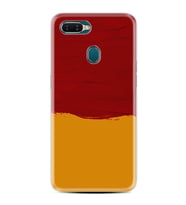Oppo A5S A15 A16 A54 A55 A73 A74 Kılıf Desemli Silikon Sarı Kırmızı Boya 1708
