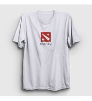 Presmono Unisex Beyaz Dota 2 Logo Oyun T-Shirt 420243tt (Beyaz)