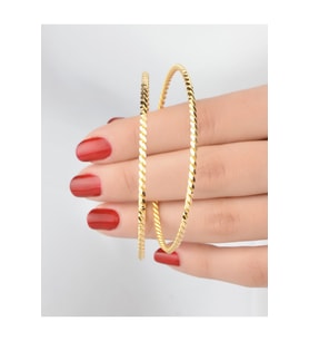 5 gr (GRAM)Ankara Burması Ajda Bilezik Yatırımlık Işçiliksiz 22 Ayar Altın