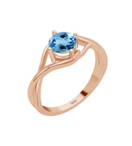 Mavi Topaz Taşlı Moana Yüzük 0702R0058