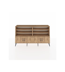 Arges Konsol 6 Raflı 4 Kapaklı 176x30x99 Çam-Çam/Aytaşı