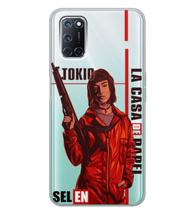 Oppo La Case De Papel Tokyo Tasarımlı Şeffaf Telefon Kılıfı