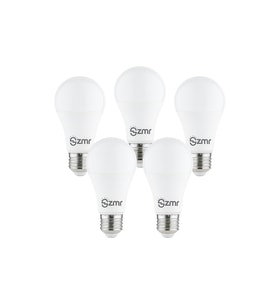 ZMR 103/B.65 5'li Paket LED Ampul 10W 3000K Günışığı E27 Duylu Enerji Tasarruflu Uzun Ömürlü