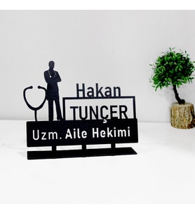 Aile Hekimi İsimlik - Kişiye Özel İsimlik - İsme Özel Metal İsimlik - Doktor İsimlik