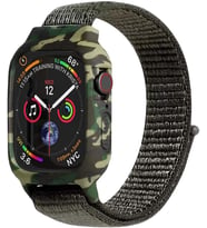 Apple Watch Series 5 40mm Kordon Camouflage Armor Pro Koyu Yeşil