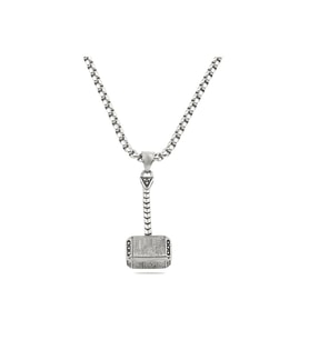 Thor Çekici Unisex Paslanmaz Çelik Kolye (Gümüş)