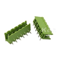 6 Pin Geçmeli Klemens 90' Erkek 5.08mm Yeşil