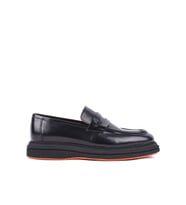 Shoetyle - Siyah Hakiki Açma Deri Bağcıksız Erkek Günlük Ayakkabı 250-2575