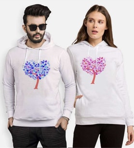 Tshirthane Sevgi Ağacı Sevgili Kombinleri Kapüşonlu Kombini (Tek Ürün Fiyatıdır.)