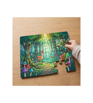 Masalsı Orman Tasarımlı 24 Parça Ahşap Çocuk Puzzle