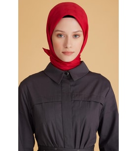 Belli Fresh Monogram Jakarlı Eşarp 2 - 98 Kırmızı Monogram Desenli