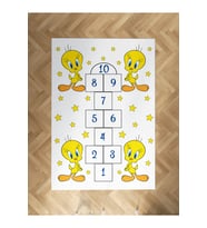 MEKTA HOME BEBEK VE ÇOCUK ODASI Seksekli Sarı Yıldız Desenli Halı