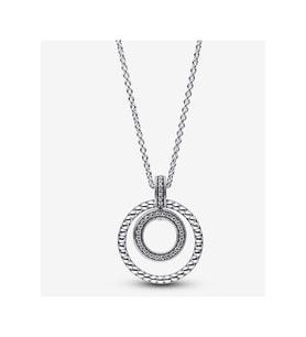 Signature Pavé ve Boncuklu Kolye
