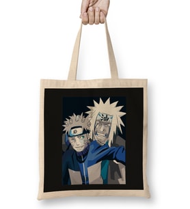 Naruto Shippuden Ninja Naruto And Jiraiya Bez Çanta Uzun Saplı