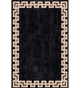 Eliana Home Baskılı, Yıkanabilir Kaymaz Taban Salon Halısı LNA0444 100x150 cm (Siyah)