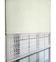 BBB Lazer Kesim Çift Mekanizmalı Tül Stor Perde Ekru MLT5007