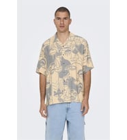 ONLY & SONS ONSDEN LIFE RLX WASH DOODLE SS SHIRT22026111 (Bej)
