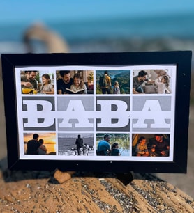 En Anlamlı Babalar Günü Hediyesi: Kişiye Özel "BABA" Temalı Fotoğraflı Ahşap Çerçeve