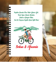 Sevgililer Gününe Özel  Ahşap Defter Kalem Hediye Seti 12