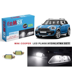 Mini Cooper LED Plaka Aydınlatma Ampul Seti FEMEX Parlak Beyaz